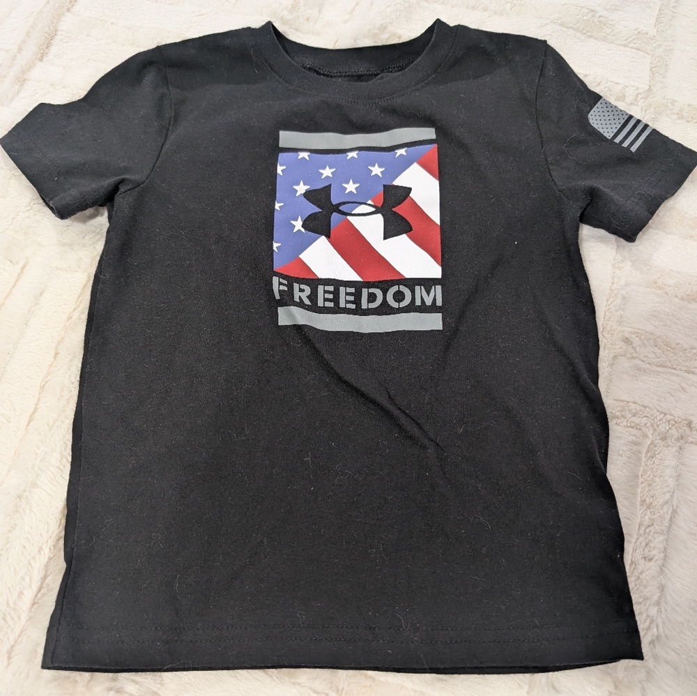 Under Armour Kids Black Patriotic Tee